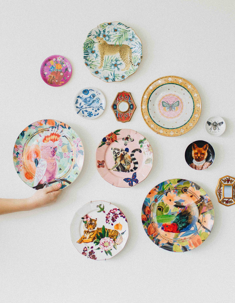 Set platos ilustrados