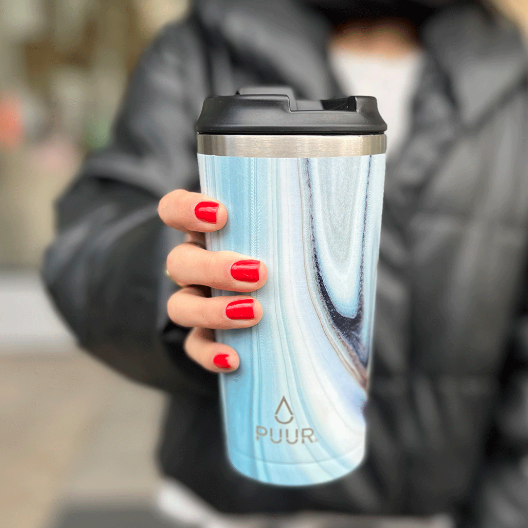 Puur Cup Blue Marble Hermético | 470 ml
