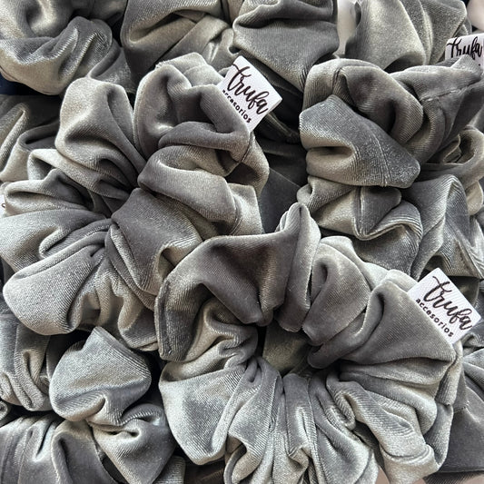 Scrunchie Gris Velvet