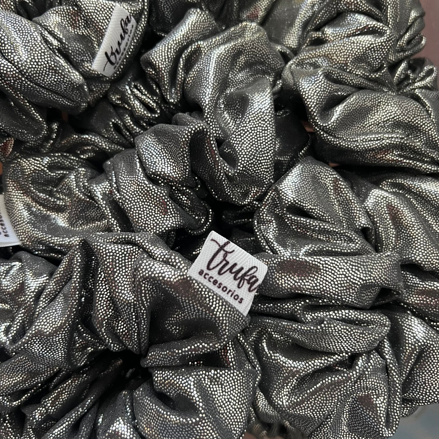 Scrunchie Plateado Brillitos