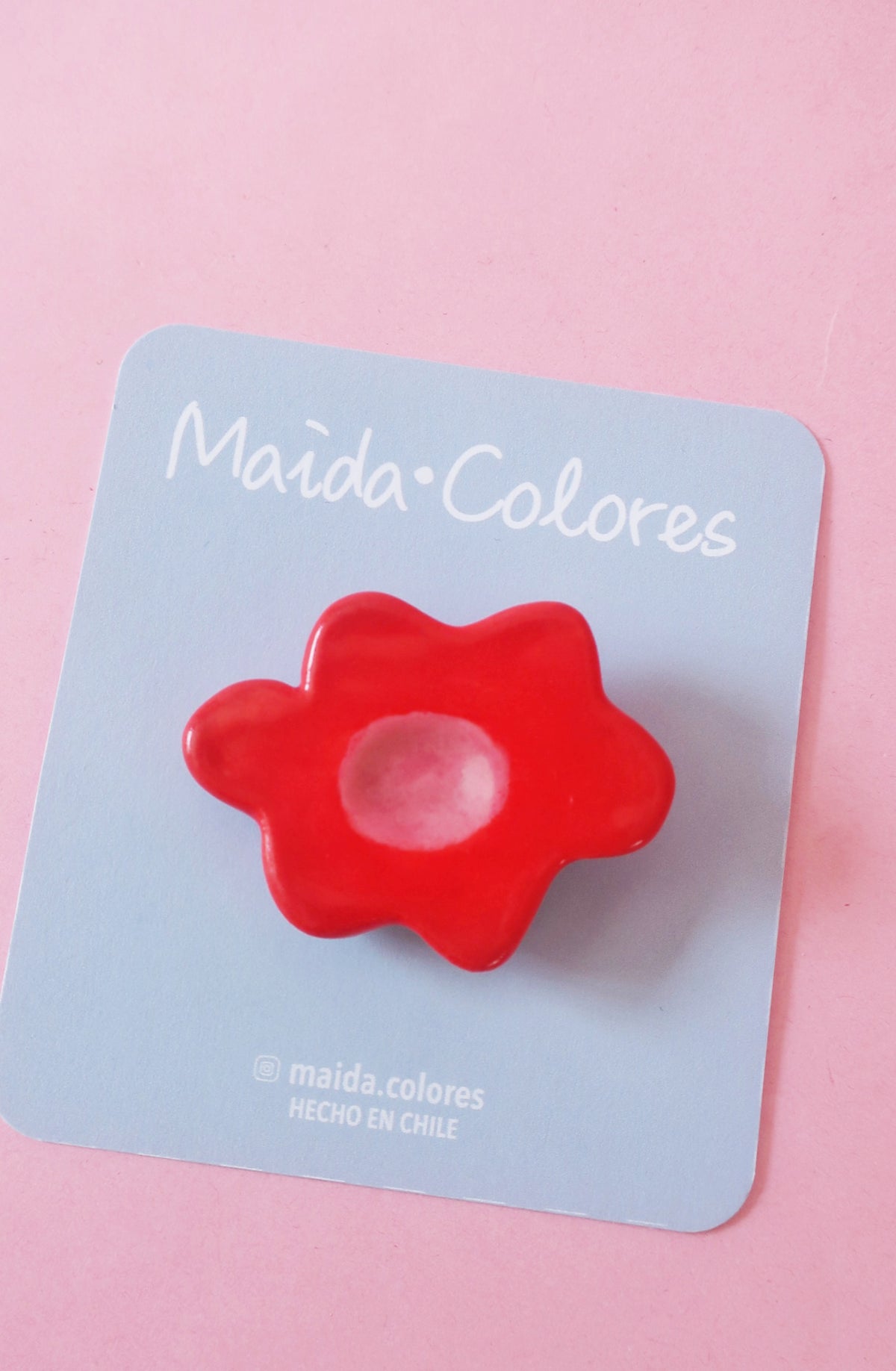 Prendedor rojo-rosa