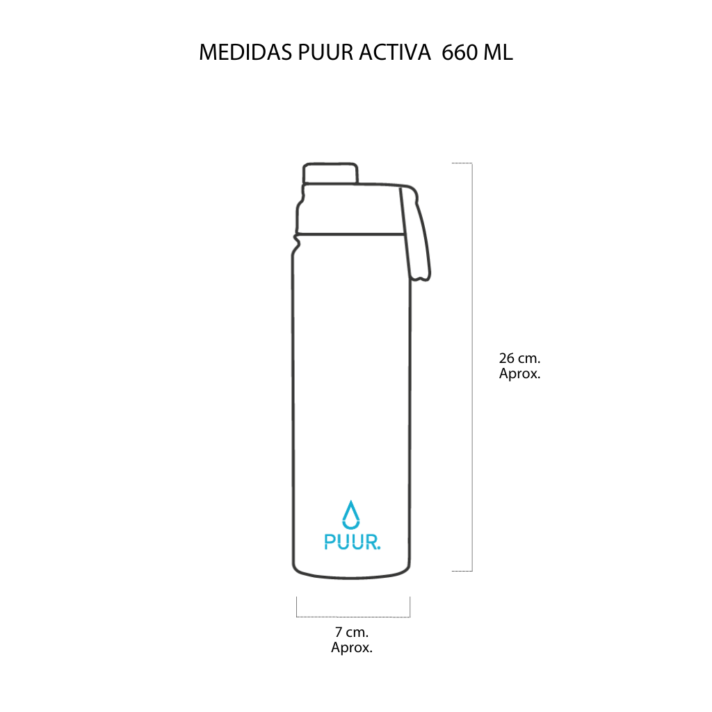 Puur Bottle Agua Marina | 660 ml