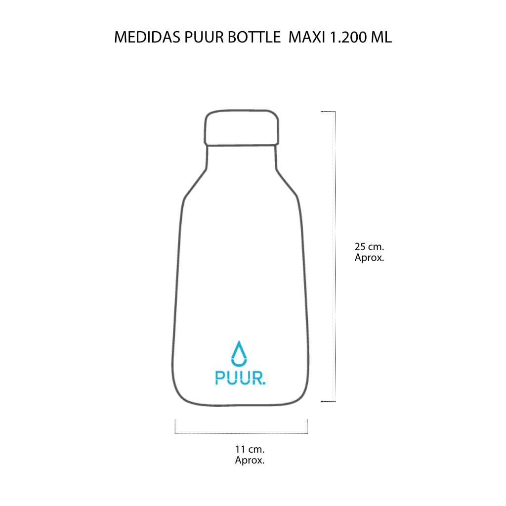 Puur Bottle Maxi Gold Marble | 1200 ml