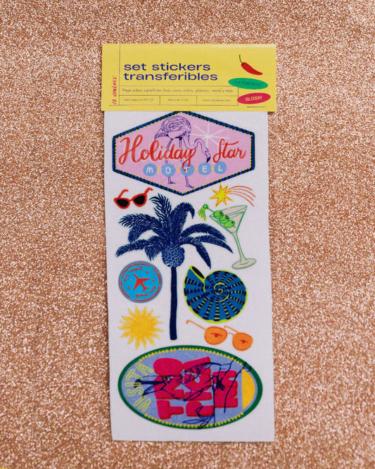 Stickers transferibles amarillo