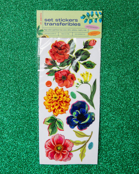 Stickers transferibles verde