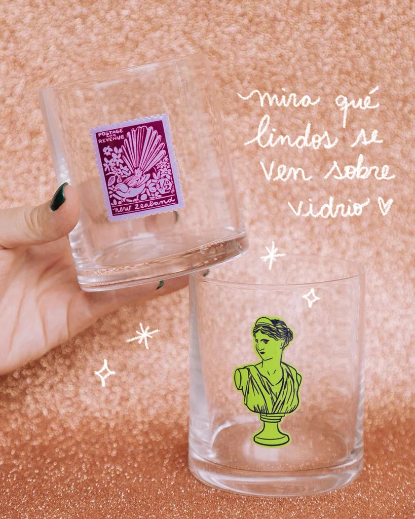 Stickers transferibles rosado