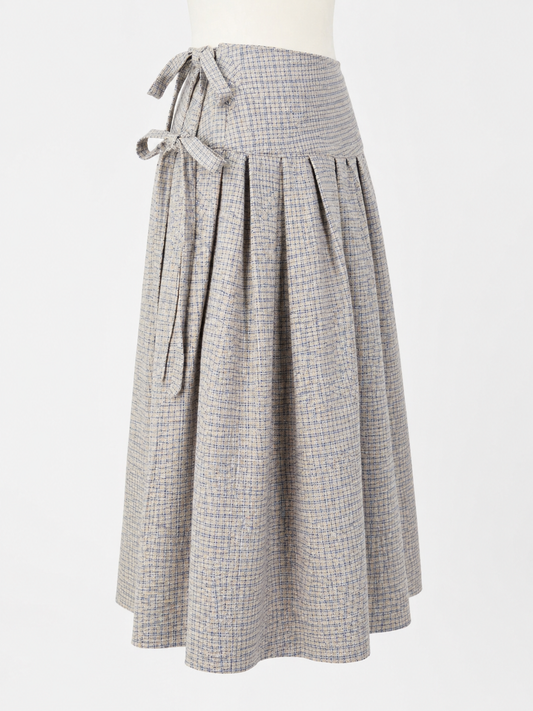 Falda cruzada plisada cuadros
