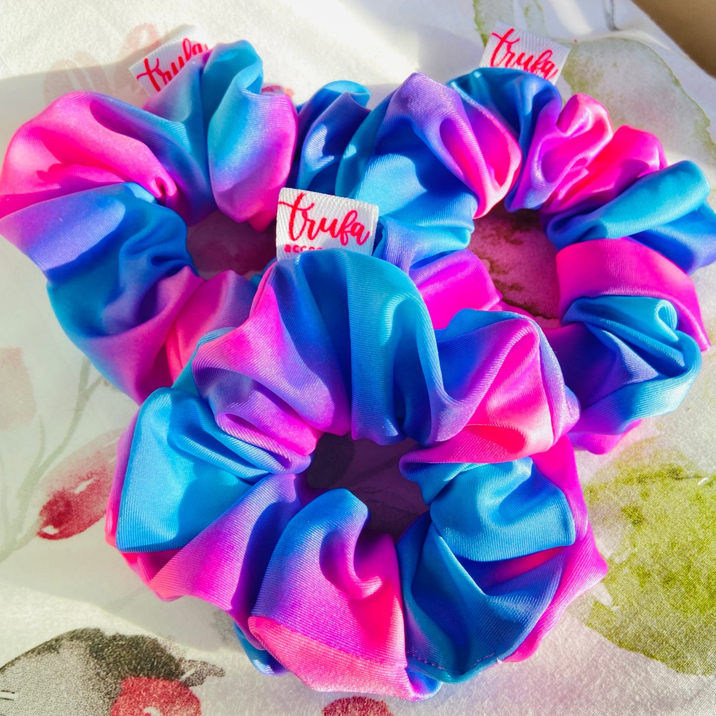 Scrunchie Tiedye Lila y Rosado