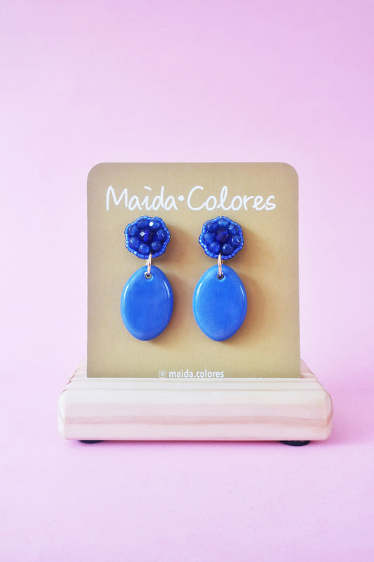Aro ceramica dos piezas azul