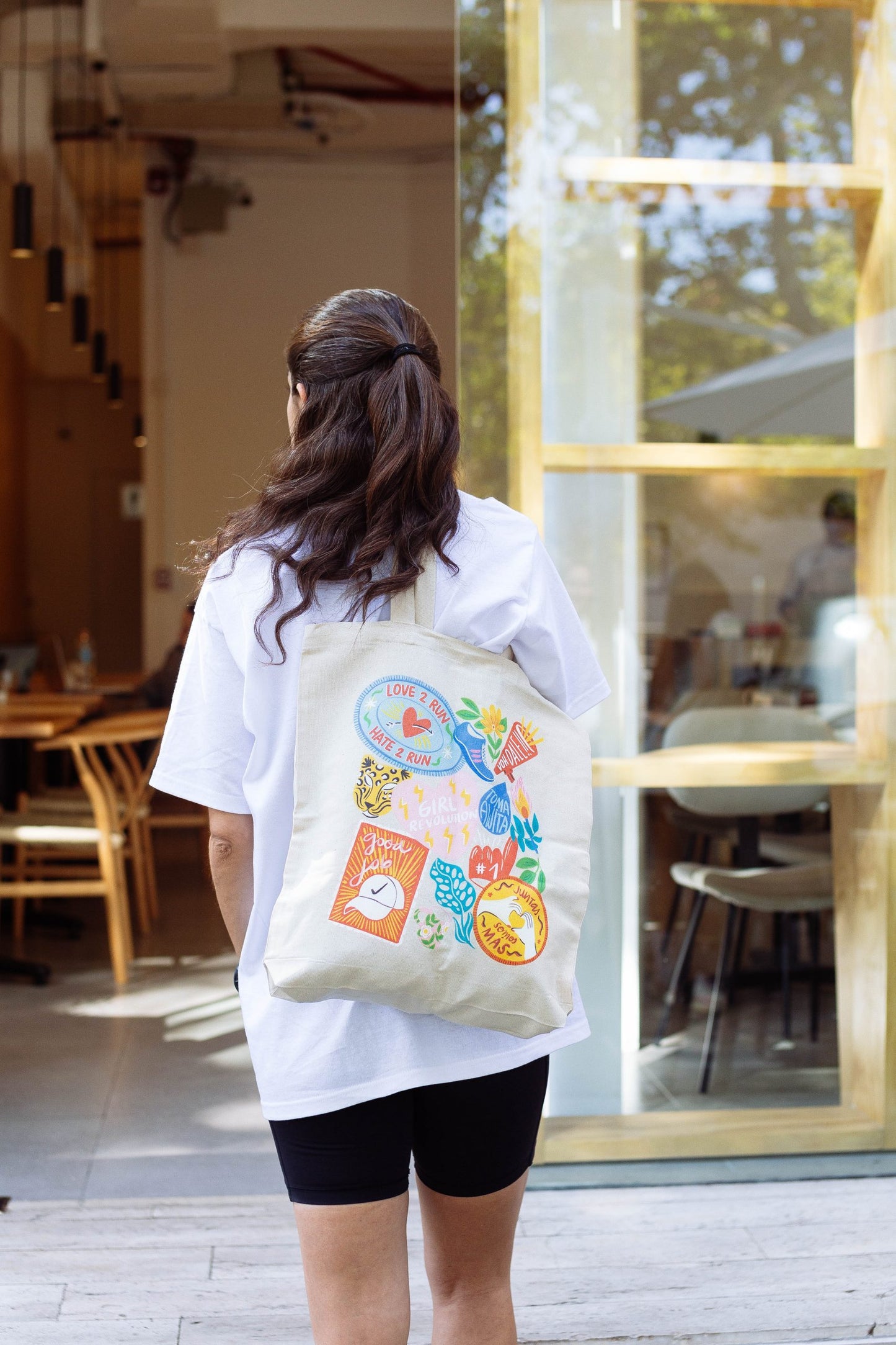Tote bag stickers