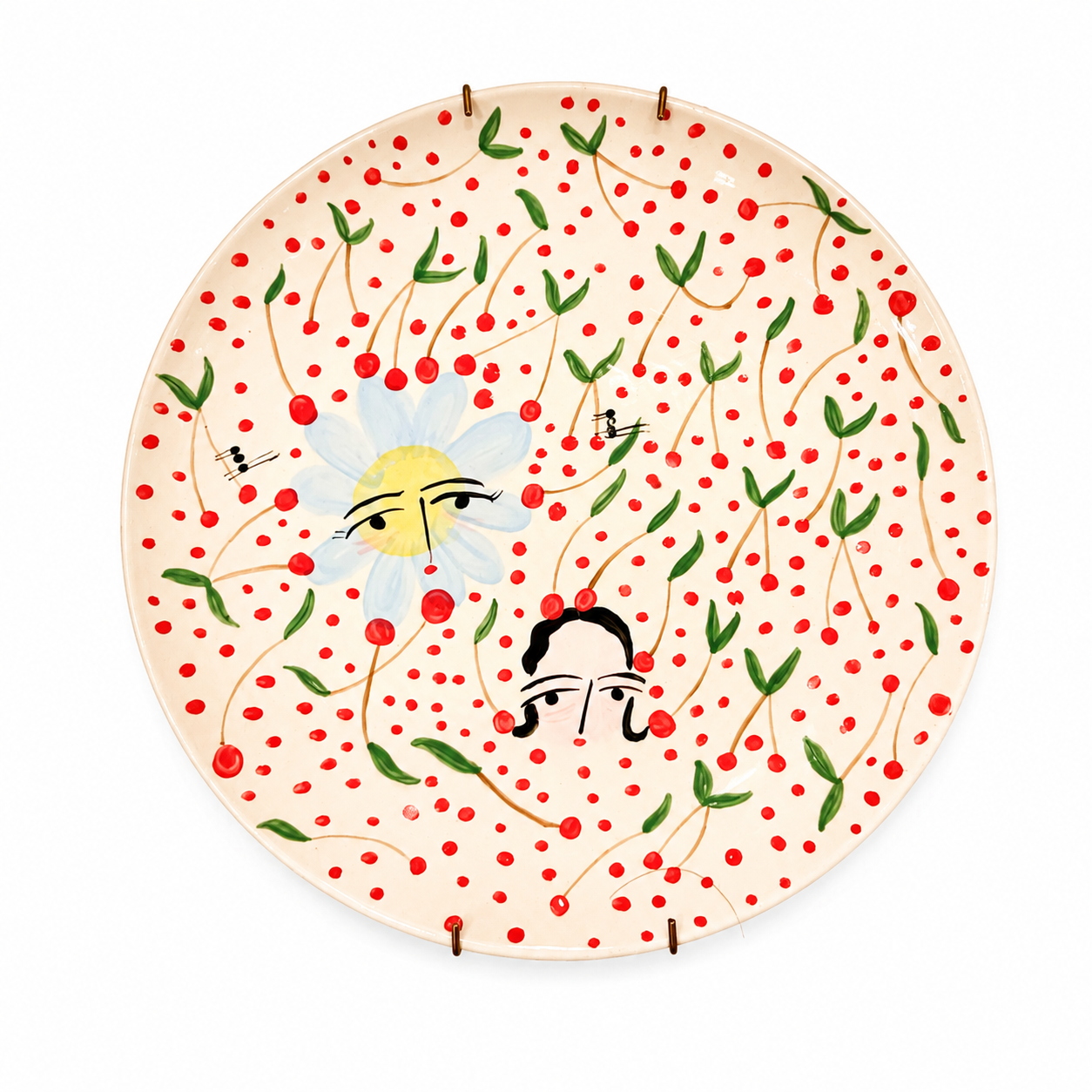 Plato 20,5 cm Cerezas + Compañía Señora y Flor