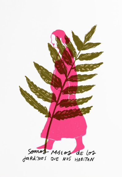 Postal Somos los jardines que nos habitan