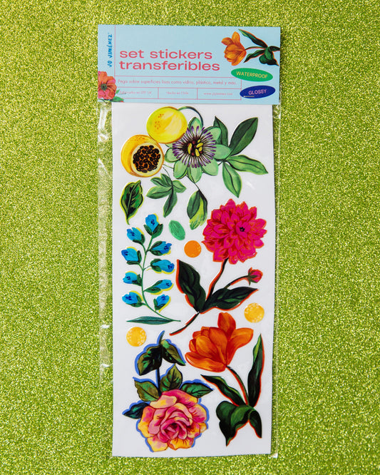 Stickers transferibles celeste