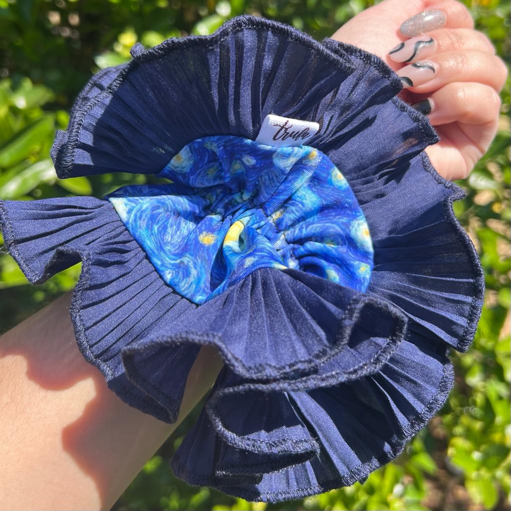 Scrunchie con vuelo Noche Estrellada