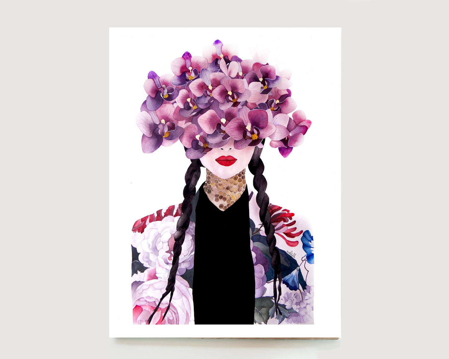 Ilustración Mujer Panal