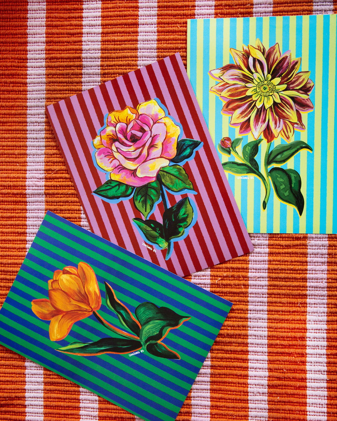 Set 3 pósters flores