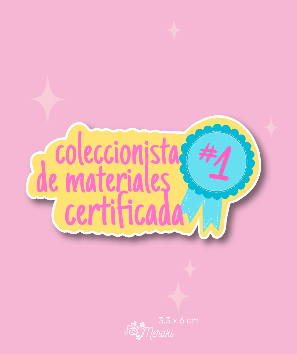 Sticker Vinilo - Coleccionista de materiales certificada